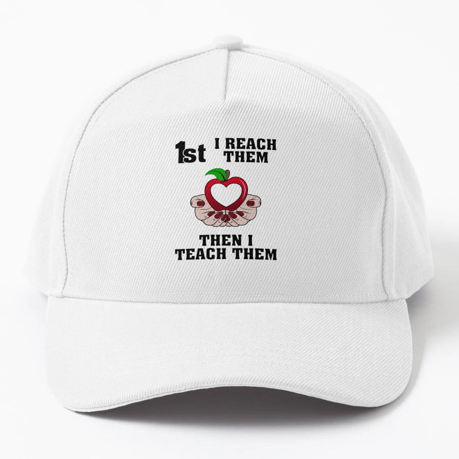 First I Reach Them Then I Teach Them New Era Snapback - Snapback, Trucker Hat, Dad Hat, Denim Baseball Cap
