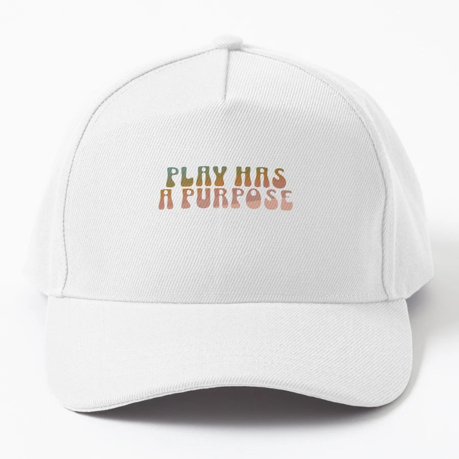 Play Is Learning Playful Sun Burst Beam Denim Baseball Cap - Snapback, Trucker Hat, Dad Hat, Denim Baseball Cap