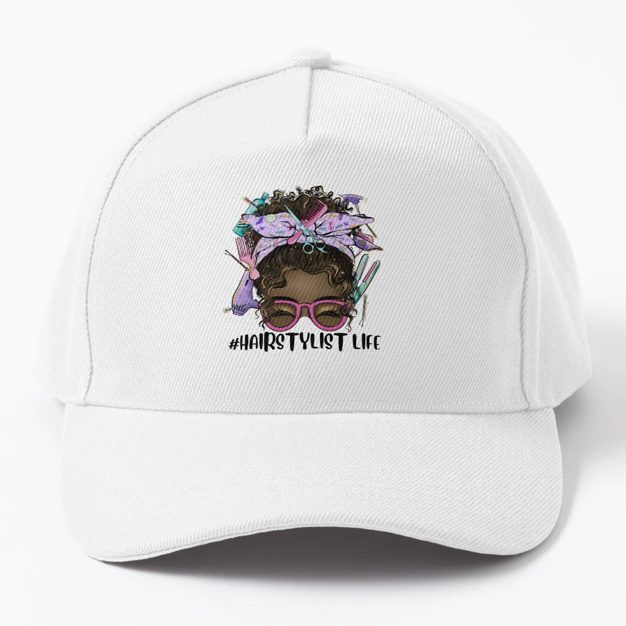 Hashtag Messy Bun Hairstylist Life New Era Snapback - Classi - Snapback, Trucker Hat, Dad Hat, Denim Baseball Cap