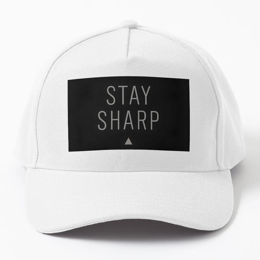 Stay Sharp Minimalistic Design Denim Baseball Cap - High-Qua - Snapback, Trucker Hat, Dad Hat, Denim Baseball Cap