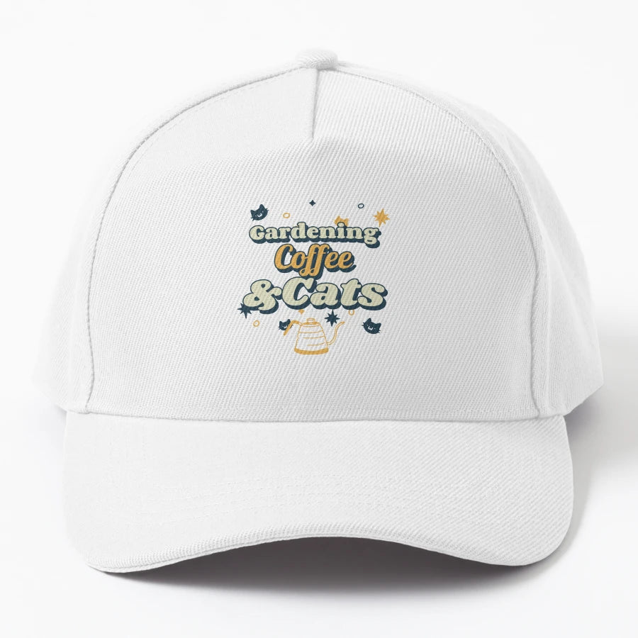 Gardening Coffee Cats New Era Snapback - Premium Premium - Snapback, Trucker Hat, Dad Hat, Denim Baseball Cap