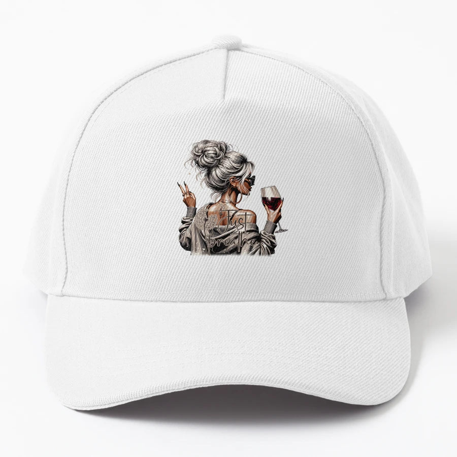 Wine Whispers OTTO Dad Hat - Custom Embroidery - Snapback, Trucker Hat, Dad Hat, Denim Baseball Cap