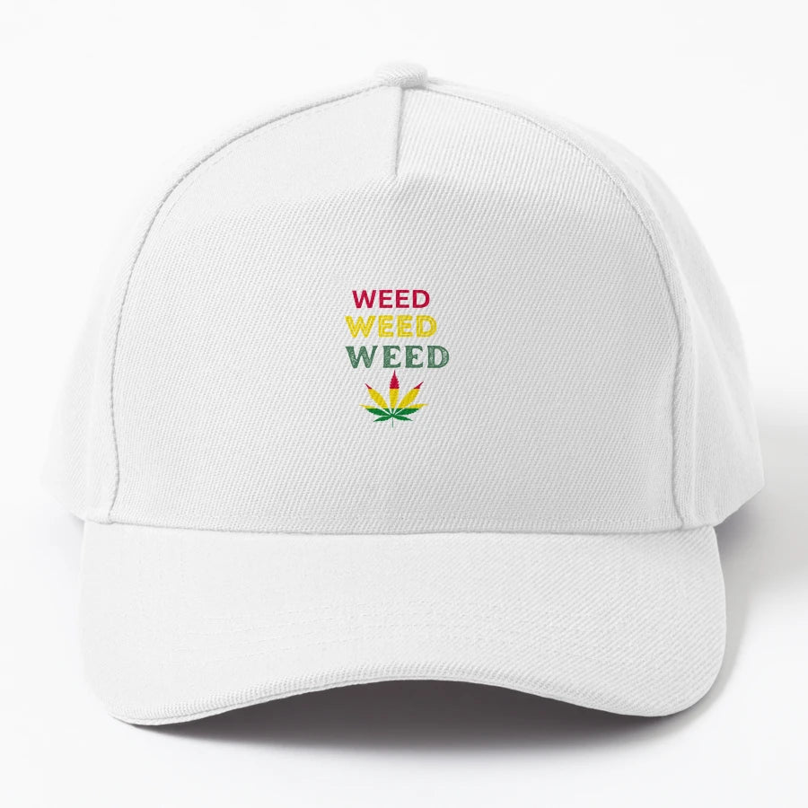 Weed Smoker Cannabis Lover Marijuana Denim Baseball Cap - Snapback, Trucker Hat, Dad Hat, Denim Baseball Cap