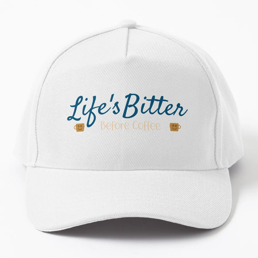Lifes Bitter Before Coffee W Coffee Mugs New Era Snapback - Snapback, Trucker Hat, Dad Hat, Denim Baseball Cap