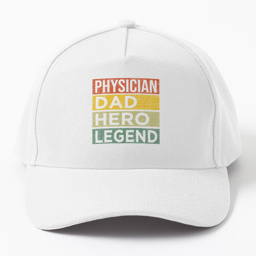 Physician Dad Hero Legend Perfect Gift Dad Hero Trucker Hat - Snapback, Trucker Hat, Dad Hat, Denim Baseball Cap