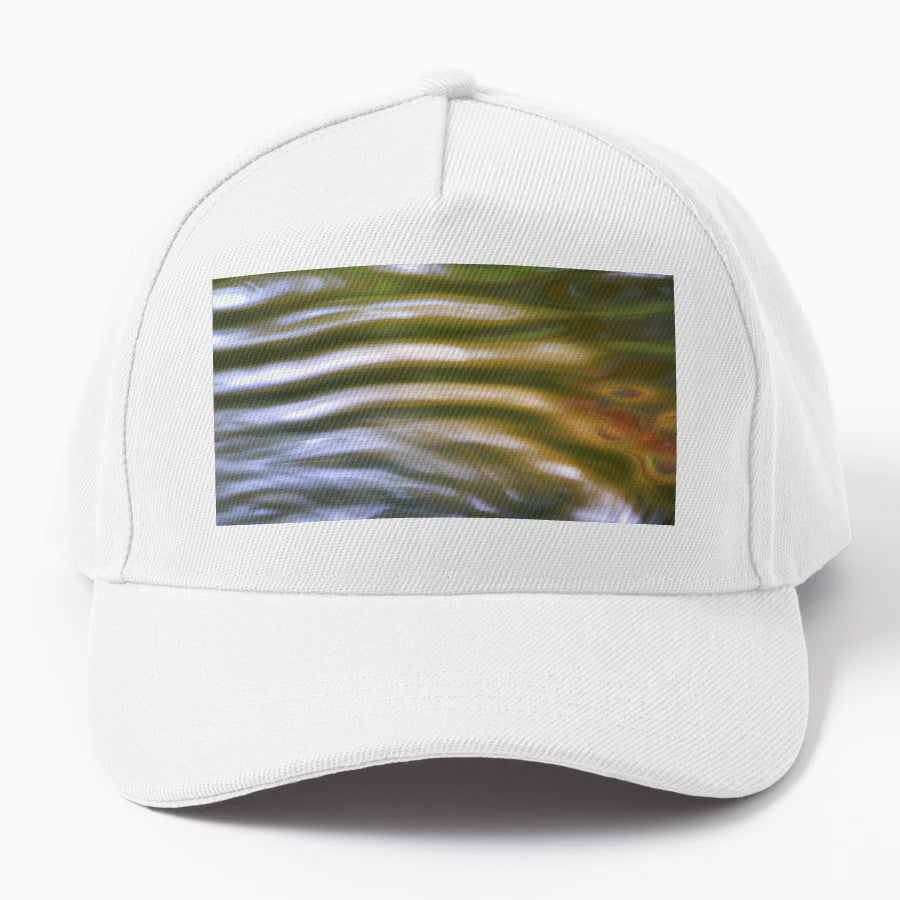 Ripple Water Denim Baseball Cap - Aesthetic Design - Snapback, Trucker Hat, Dad Hat, Denim Baseball Cap
