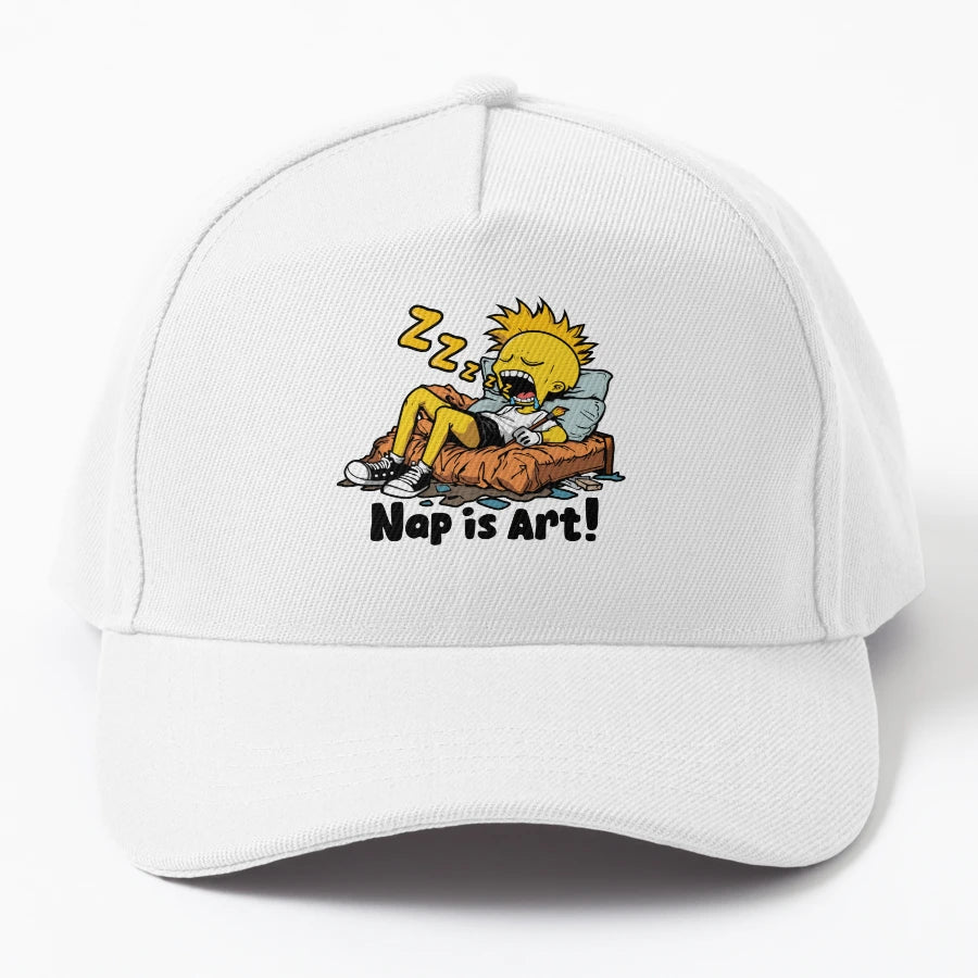 Napping Is Art Trucker Hat - Custom Embroidery - Snapback, Trucker Hat, Dad Hat, Denim Baseball Cap