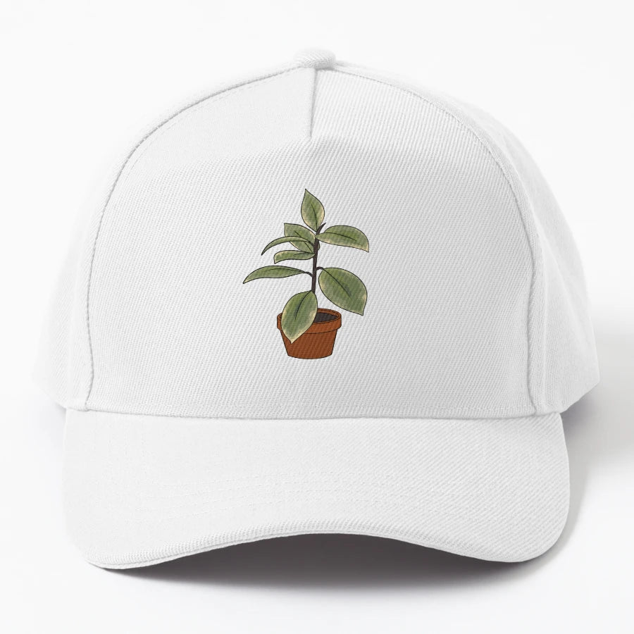 Rubber Plant Houseplant Doodle OTTO Dad Hat - High-Quality - Snapback, Trucker Hat, Dad Hat, Denim Baseball Cap