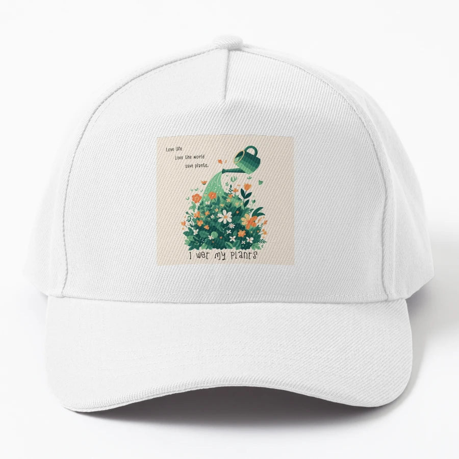 Love Life Love World Save Plants I Wet Wet My Trucker Hat - Snapback, Trucker Hat, Dad Hat, Denim Baseball Cap