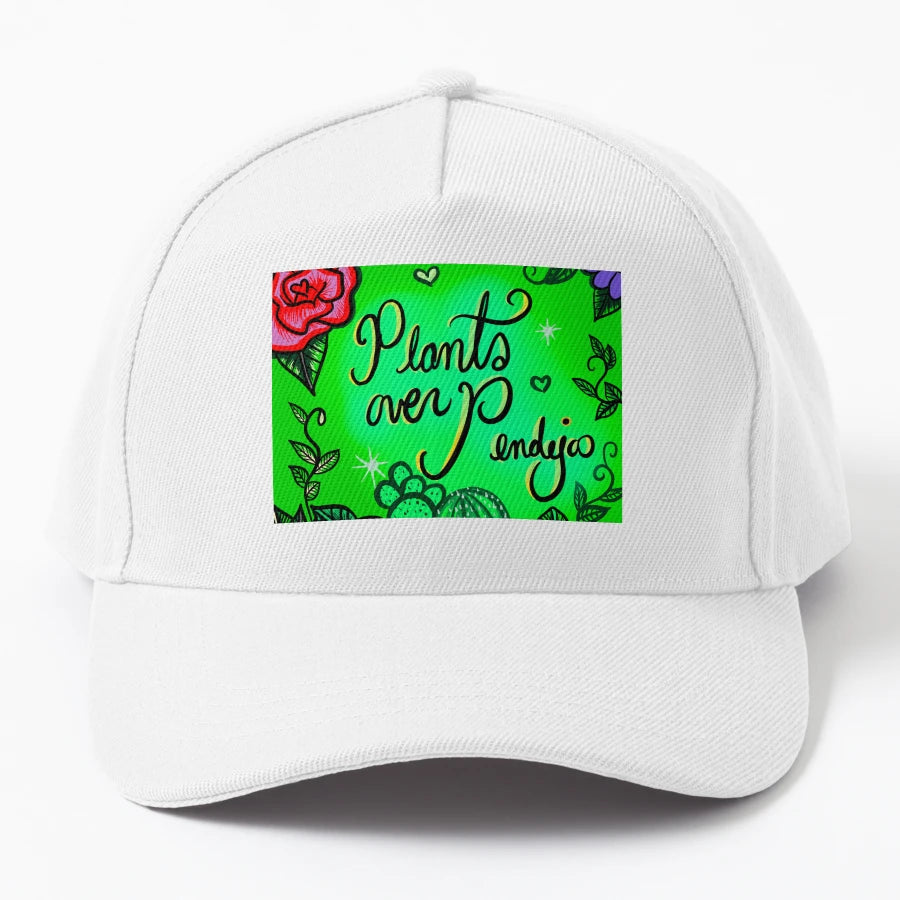 Plants Over Pendejos 2 Denim Baseball Cap - Premium Premium - Snapback, Trucker Hat, Dad Hat, Denim Baseball Cap