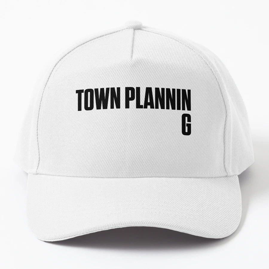 Town Plannin G Denim Baseball Cap - Vintage Aesthetic - Snapback, Trucker Hat, Dad Hat, Denim Baseball Cap