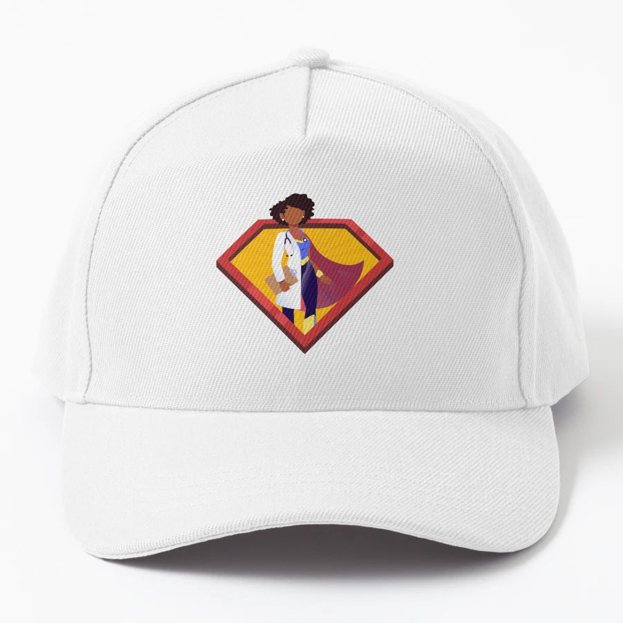 Doctors Are Super Heroes African Denim Baseball Cap - Exclus - Snapback, Trucker Hat, Dad Hat, Denim Baseball Cap