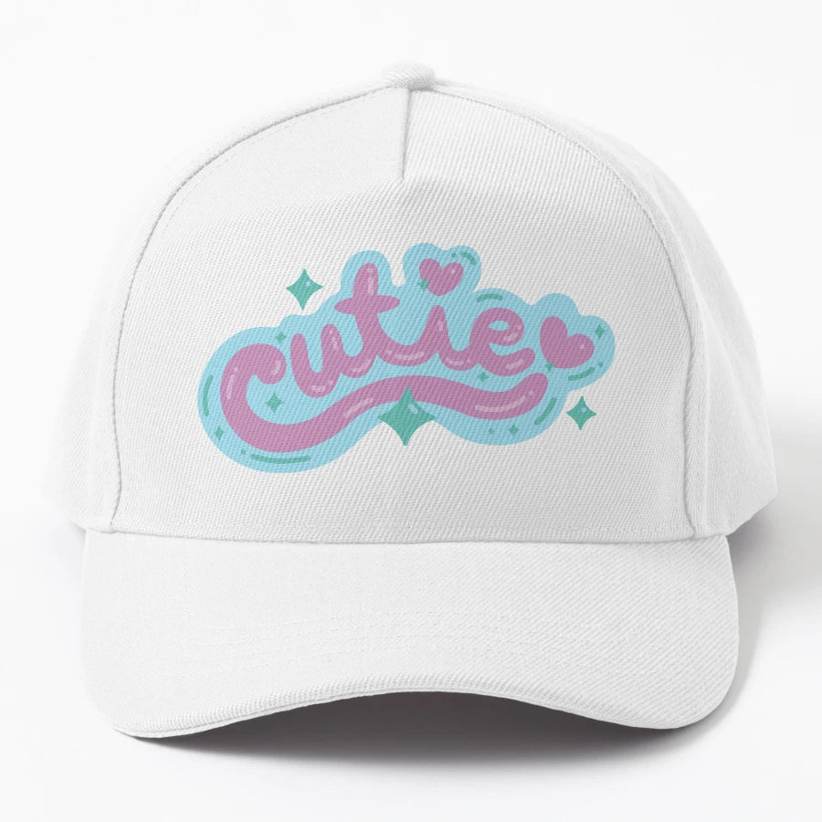 Cutie Denim Baseball Cap - Distressed Look - Snapback, Trucker Hat, Dad Hat, Denim Baseball Cap