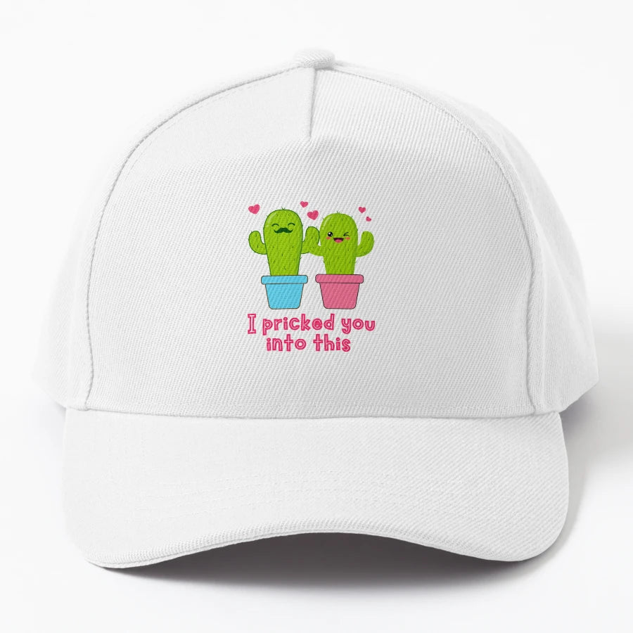 I Pricked You Into This Cactus Plant Denim Baseball Cap - Snapback, Trucker Hat, Dad Hat, Denim Baseball Cap