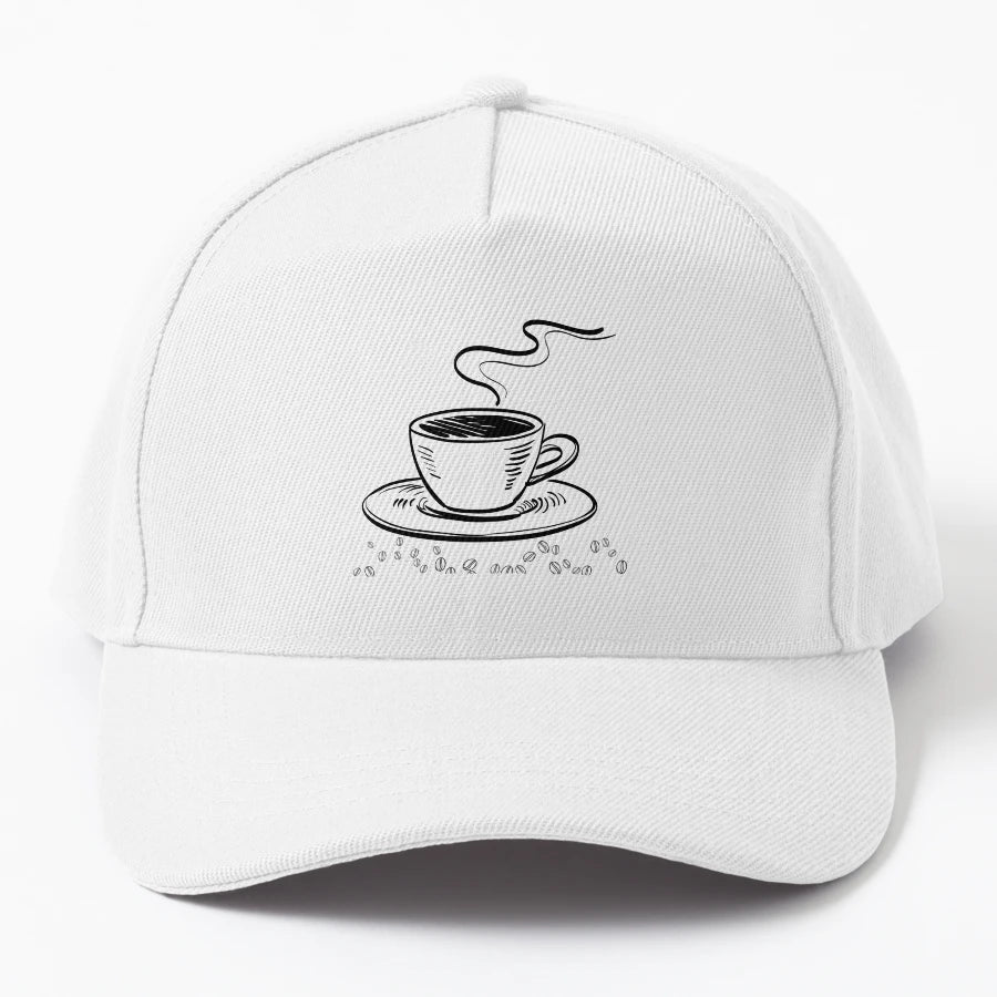 Cup Coffee New Era Snapback - Distressed Unique Art - Snapback, Trucker Hat, Dad Hat, Denim Baseball Cap