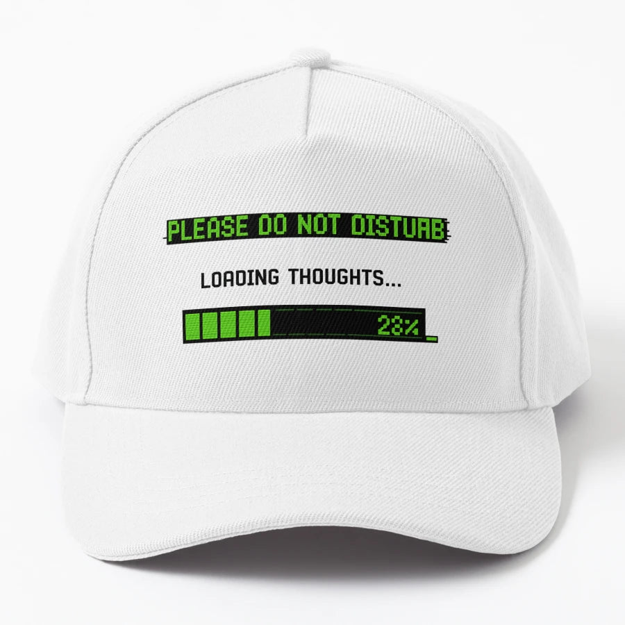 Please Do Not Disturb Loading Thoughts Trucker Hat - 6-Panel - Snapback, Trucker Hat, Dad Hat, Denim Baseball Cap