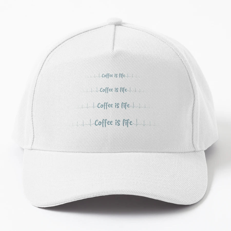 Coffee Is Life Denim Baseball Cap - Outdoor Style - Snapback, Trucker Hat, Dad Hat, Denim Baseball Cap