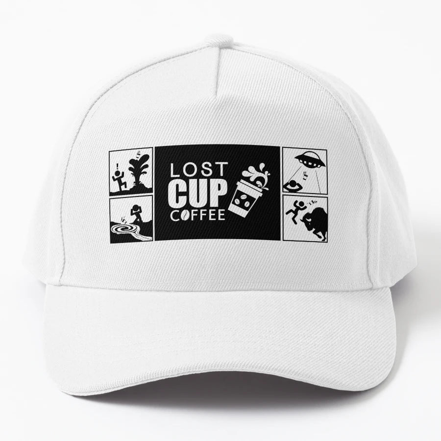 Lost Cup Coffee Catastrophes Denim Baseball Cap - Vintage - Snapback, Trucker Hat, Dad Hat, Denim Baseball Cap