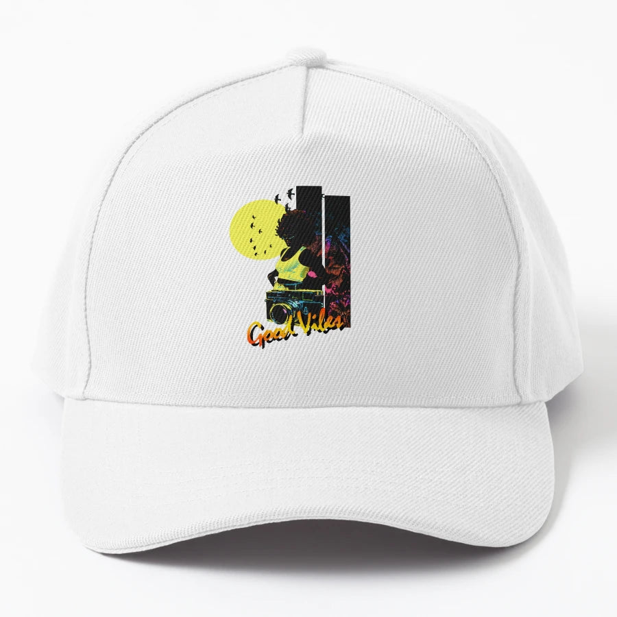Good Vibes OTTO Dad Hat - Low-Profile Fit - Snapback, Trucker Hat, Dad Hat, Denim Baseball Cap