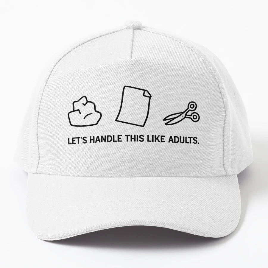 Rock Paper Scissors Trucker Hat - Distressed Low-Profile - Snapback, Trucker Hat, Dad Hat, Denim Baseball Cap