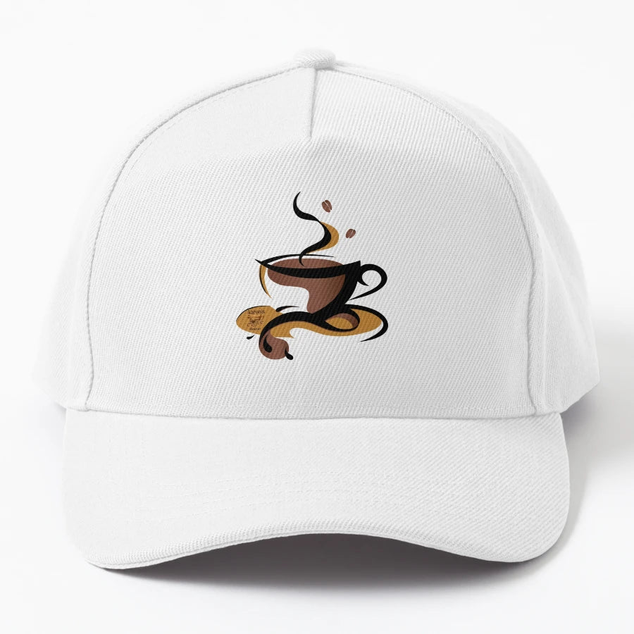 Cup Coffee Denim Baseball Cap - Vintage Aesthetic Classic - Snapback, Trucker Hat, Dad Hat, Denim Baseball Cap