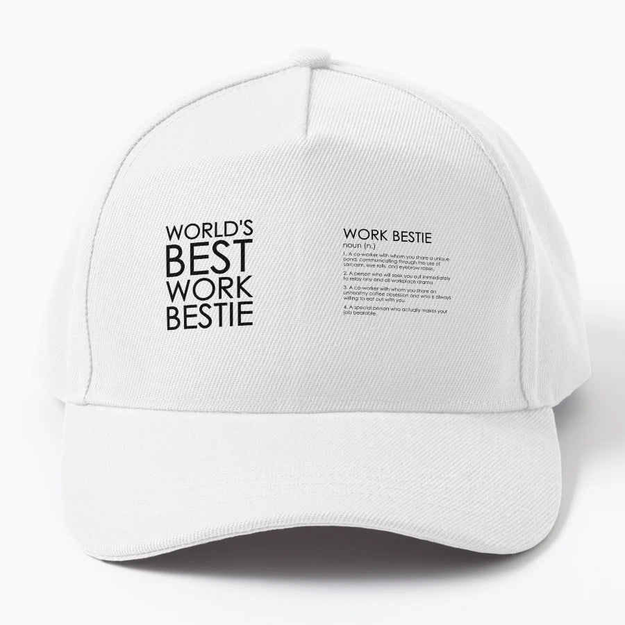 Work Bestie And Worlds Best Work Bestie New Era Snapback - Snapback, Trucker Hat, Dad Hat, Denim Baseball Cap