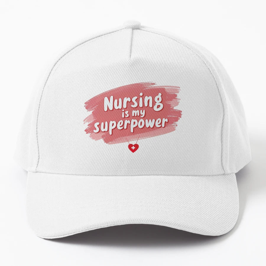 Nursing Is My Superpower Nurse Appreciation T Trucker Hat - Snapback, Trucker Hat, Dad Hat, Denim Baseball Cap