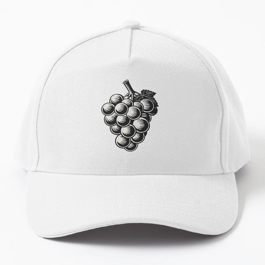Monochrome Harvest Grape Cluster OTTO Dad Hat - Classic Cap - Snapback, Trucker Hat, Dad Hat, Denim Baseball Cap