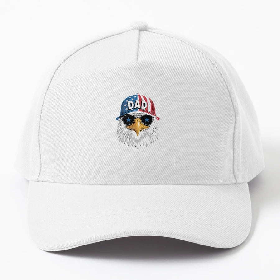 American Patriotic Bald Dad Eagle Fathers New Era Snapback - Snapback, Trucker Hat, Dad Hat, Denim Baseball Cap