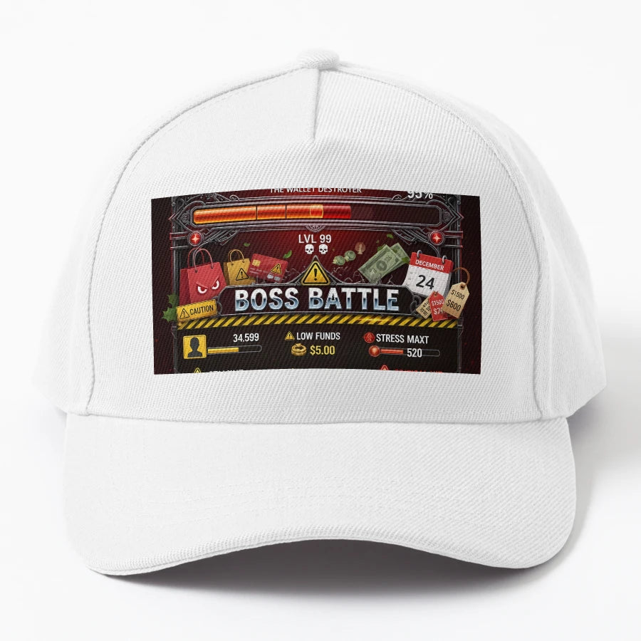 Boss Battle Shopping Gaming Holiday Shirt New Era Snapback - Snapback, Trucker Hat, Dad Hat, Denim Baseball Cap