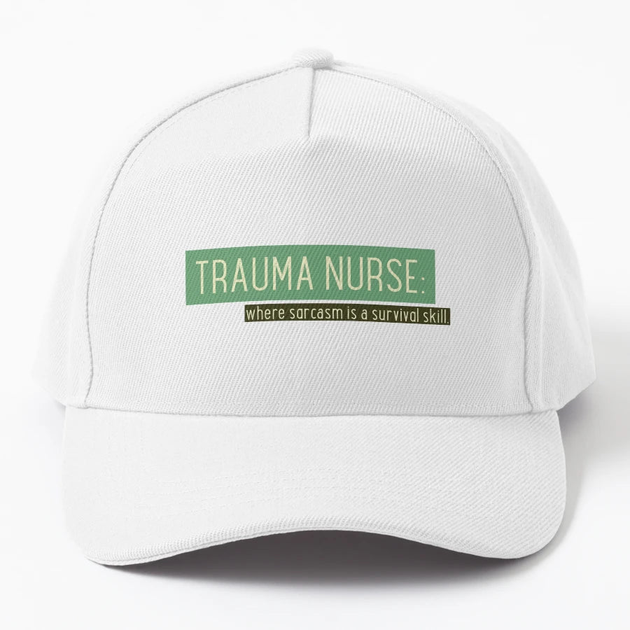 Trauma Nurse Where Sarcasm Is Survival New Era Snapback - Snapback, Trucker Hat, Dad Hat, Denim Baseball Cap