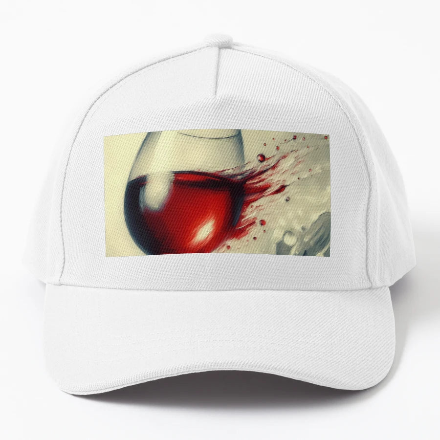 Red Wine Denim Baseball Cap - Vintage Style - Snapback, Trucker Hat, Dad Hat, Denim Baseball Cap