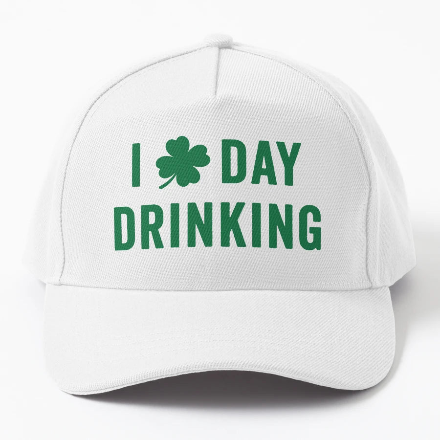 I Love Day Drinking St Patricks Trucker Hat - Premium - Snapback, Trucker Hat, Dad Hat, Denim Baseball Cap