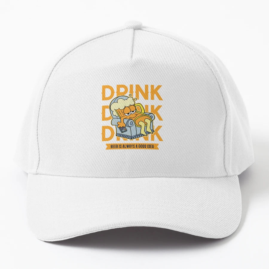 Drink Is God Idea New Era Snapback - Adjustable Fit - Snapback, Trucker Hat, Dad Hat, Denim Baseball Cap