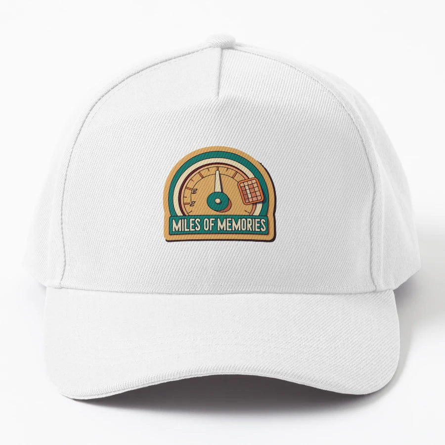 Miles Memories Odometer Design Trucker Hat - Distressed - Snapback, Trucker Hat, Dad Hat, Denim Baseball Cap