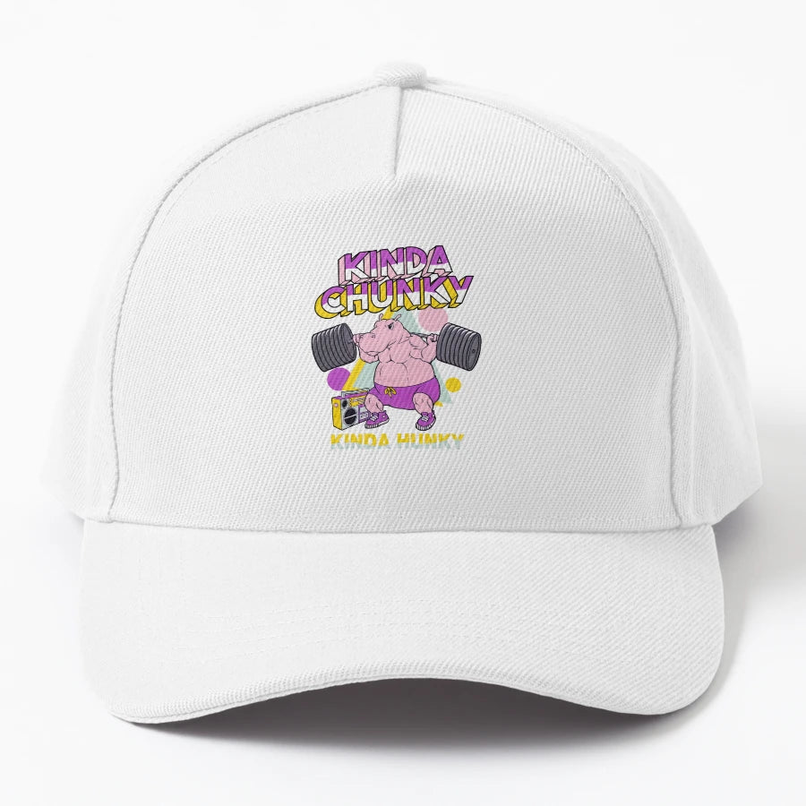 Kinda Chunky Kinda Hunky New Era Snapback - Distressed Look - Snapback, Trucker Hat, Dad Hat, Denim Baseball Cap