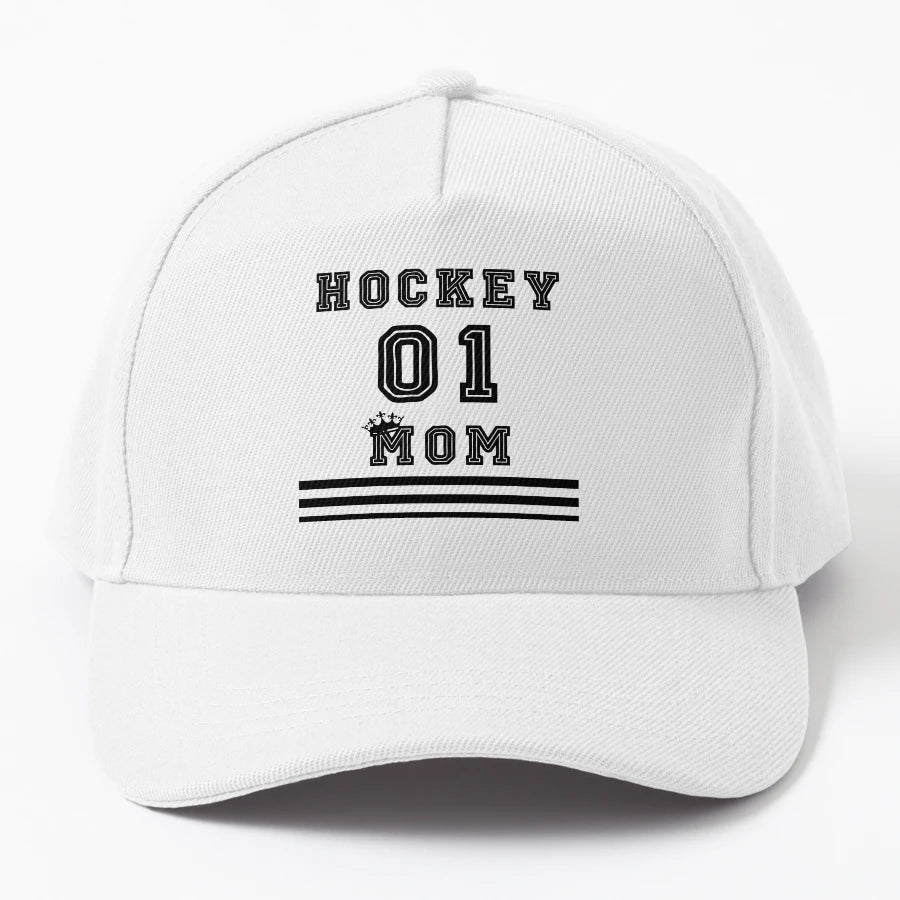 01 Hockey Mom OTTO Dad Hat - Unique Gift for Graduation - Snapback, Trucker Hat, Dad Hat, Denim Baseball Cap