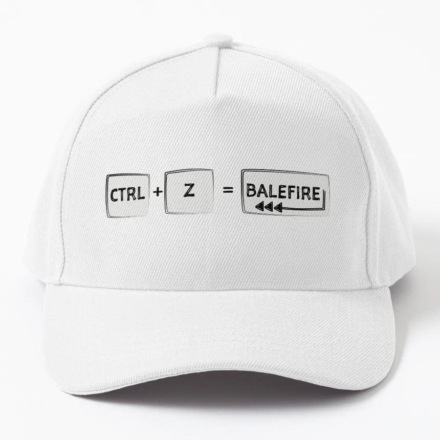 Ctrl Z Balefire New Era Snapback - Distressed Embroidered - Snapback, Trucker Hat, Dad Hat, Denim Baseball Cap