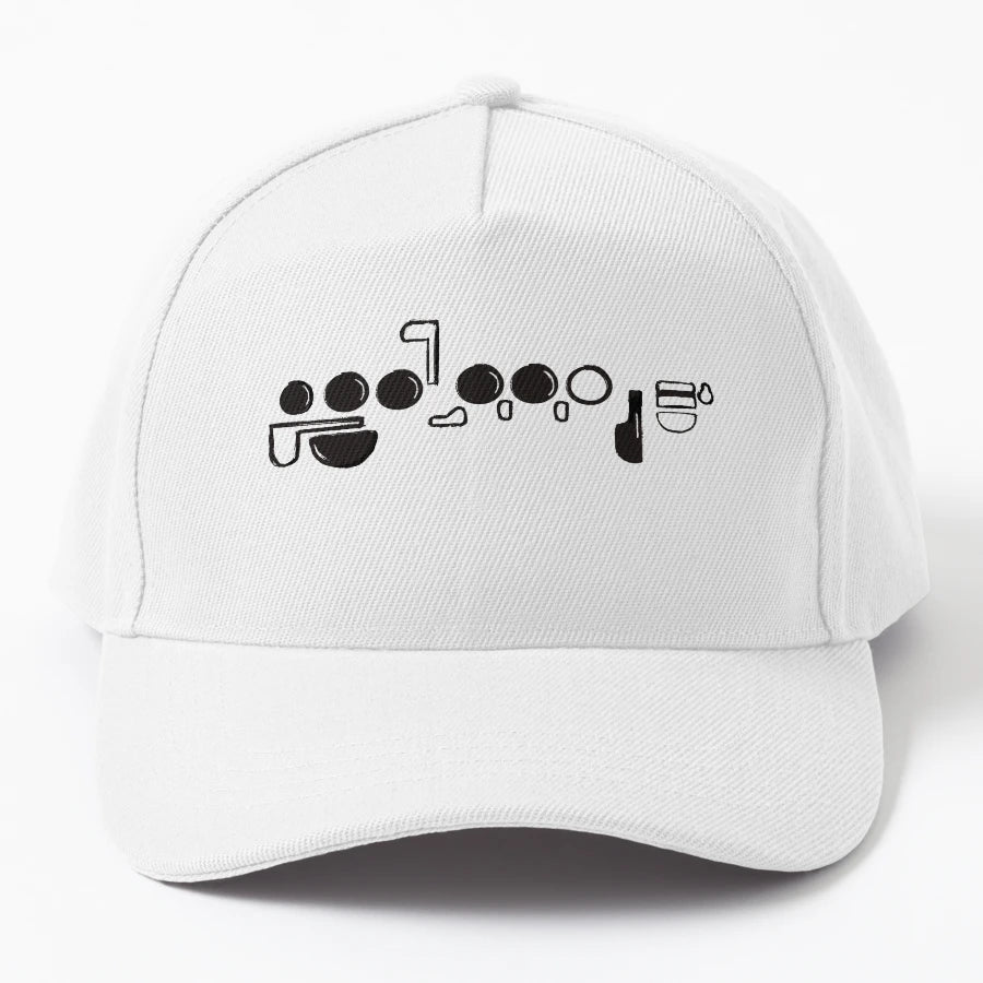 Flute Fingering Chart Illustration Musical Note Trucker Hat - Snapback, Trucker Hat, Dad Hat, Denim Baseball Cap