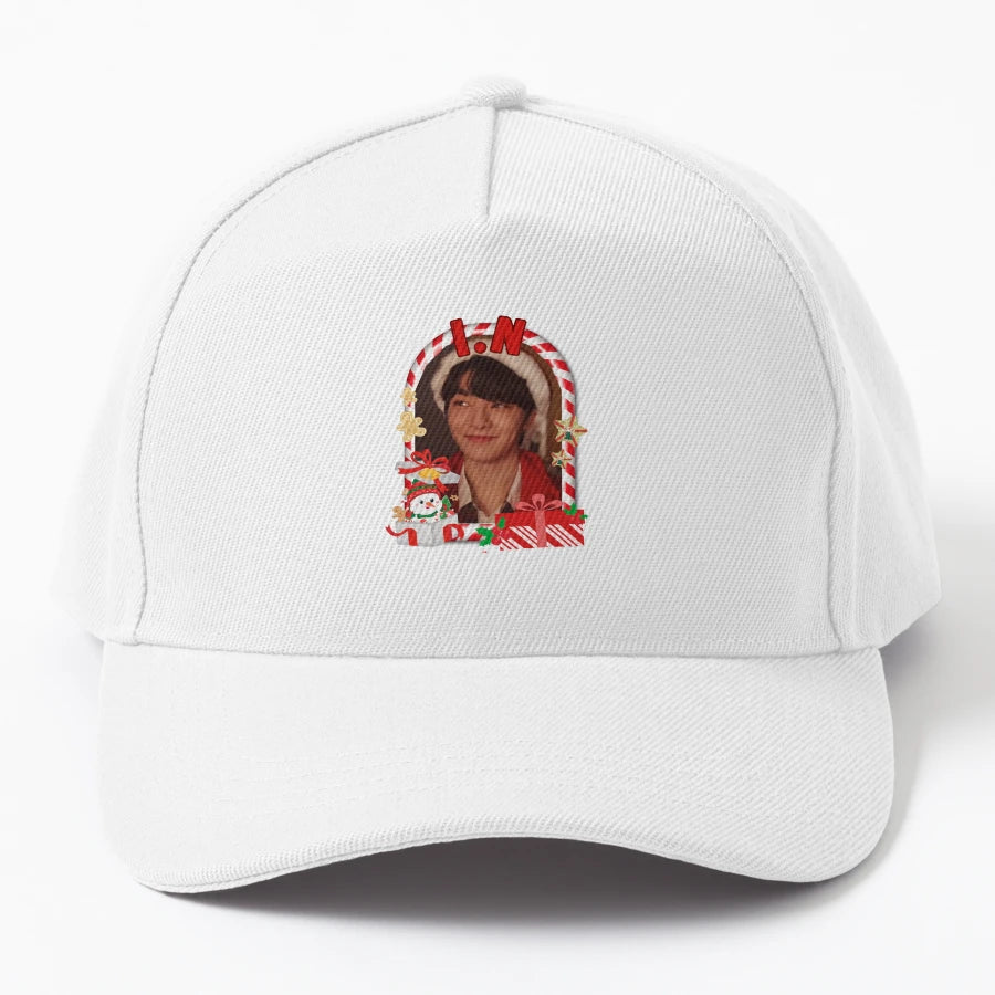 Stray I N Collage Festive Kpop Cheer Merry Stay Trucker Hat - Snapback, Trucker Hat, Dad Hat, Denim Baseball Cap