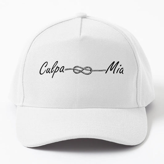 Culpa Mia Denim Baseball Cap - Unstructured Custom Crafted - Snapback, Trucker Hat, Dad Hat, Denim Baseball Cap