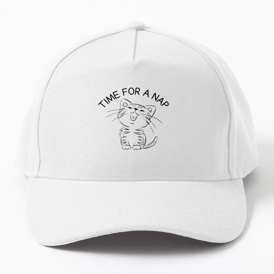 Time Cat Nap OTTO Dad Hat - Outdoor Style - Snapback, Trucker Hat, Dad Hat, Denim Baseball Cap