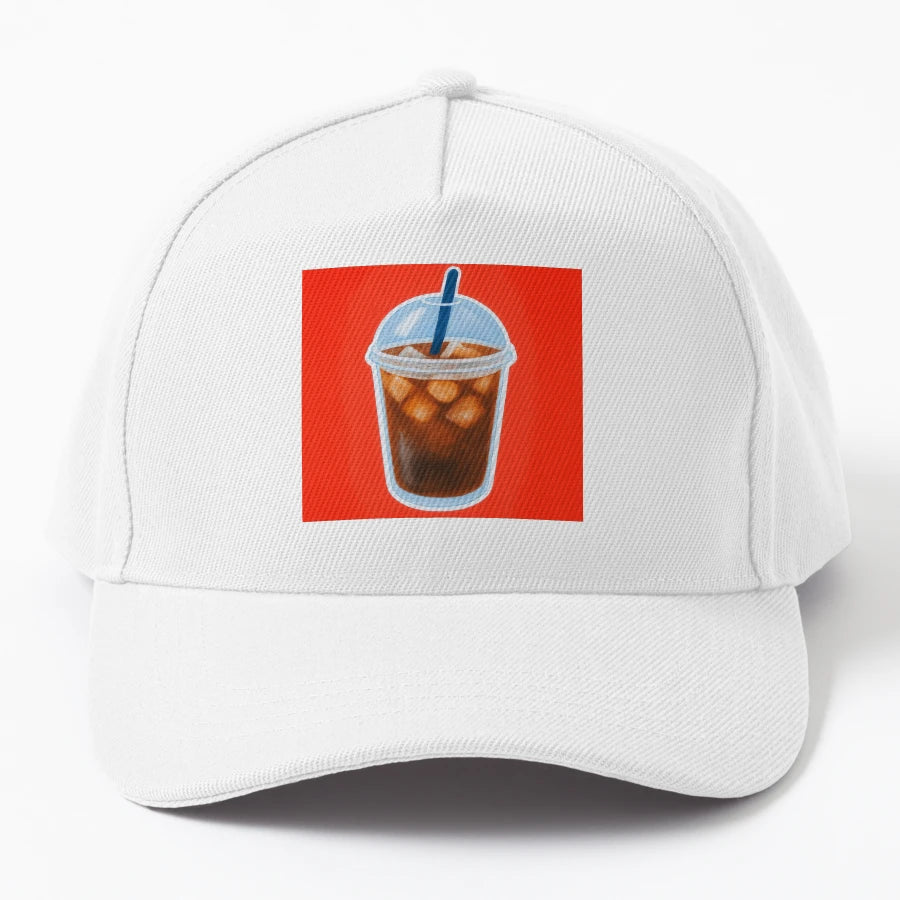 Iced Americano Illustration Red New Era Snapback - 6-Panel - Snapback, Trucker Hat, Dad Hat, Denim Baseball Cap