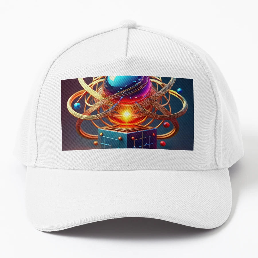 Atomic I Denim Baseball Cap - Structured Low-Profile Design - Snapback, Trucker Hat, Dad Hat, Denim Baseball Cap