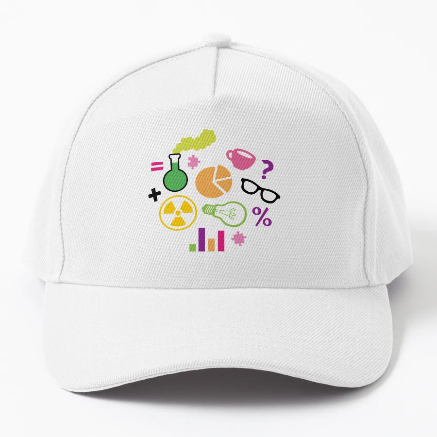 Crazy Neon Scientist Pattern Trucker Hat - Vintage - Snapback, Trucker Hat, Dad Hat, Denim Baseball Cap