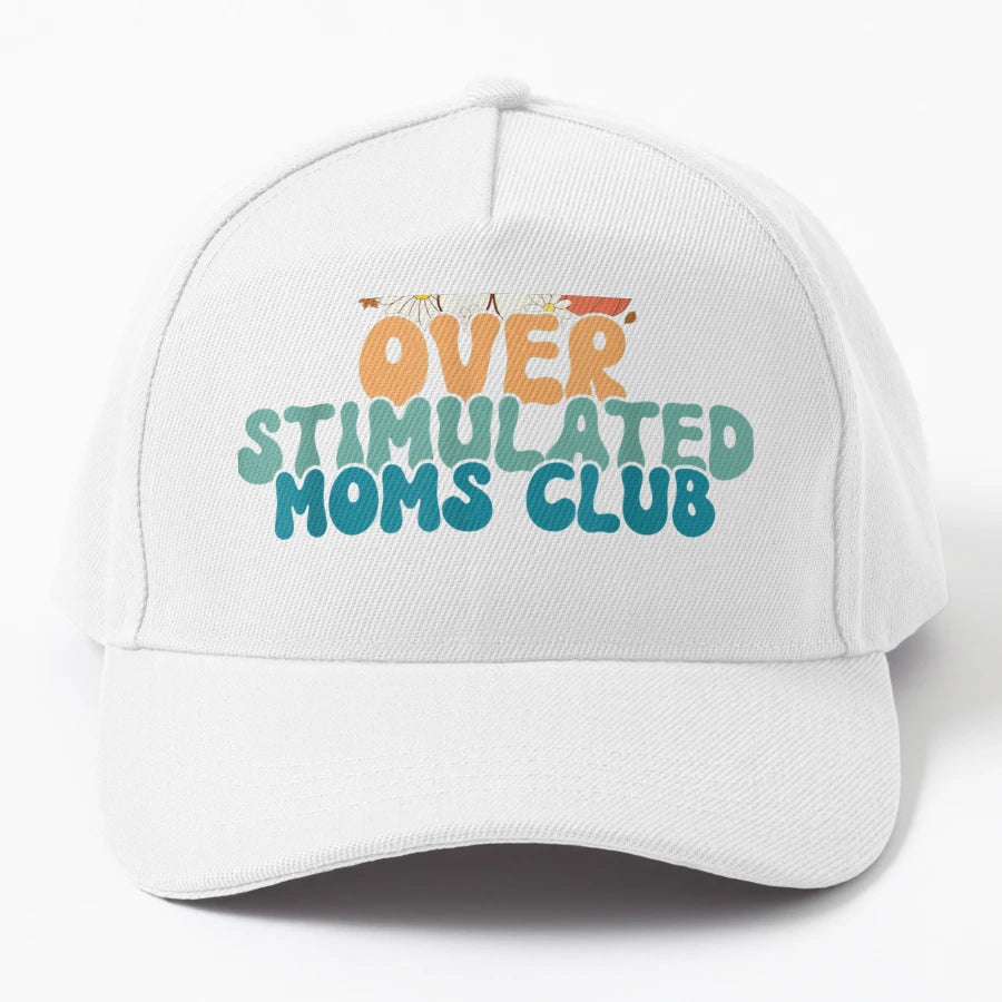 Groovy Overstimulated Moms Club Funny Trendy OTTO Dad Hat - Snapback, Trucker Hat, Dad Hat, Denim Baseball Cap