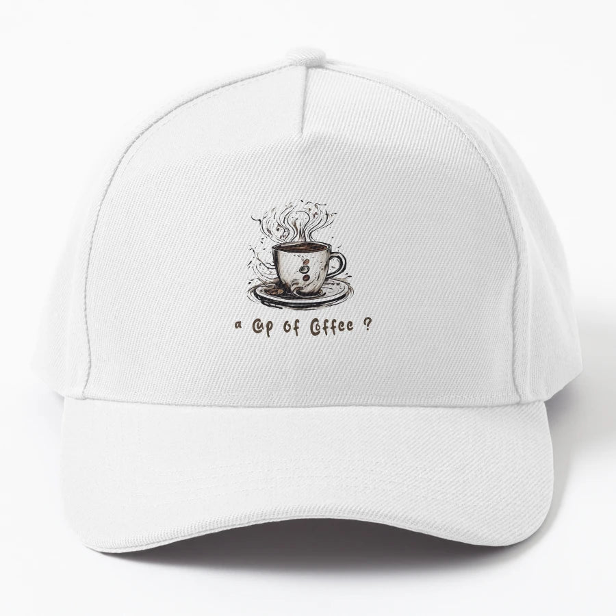 Cup Coffe Trucker Hat - Distressed Outdoor Ready - Snapback, Trucker Hat, Dad Hat, Denim Baseball Cap