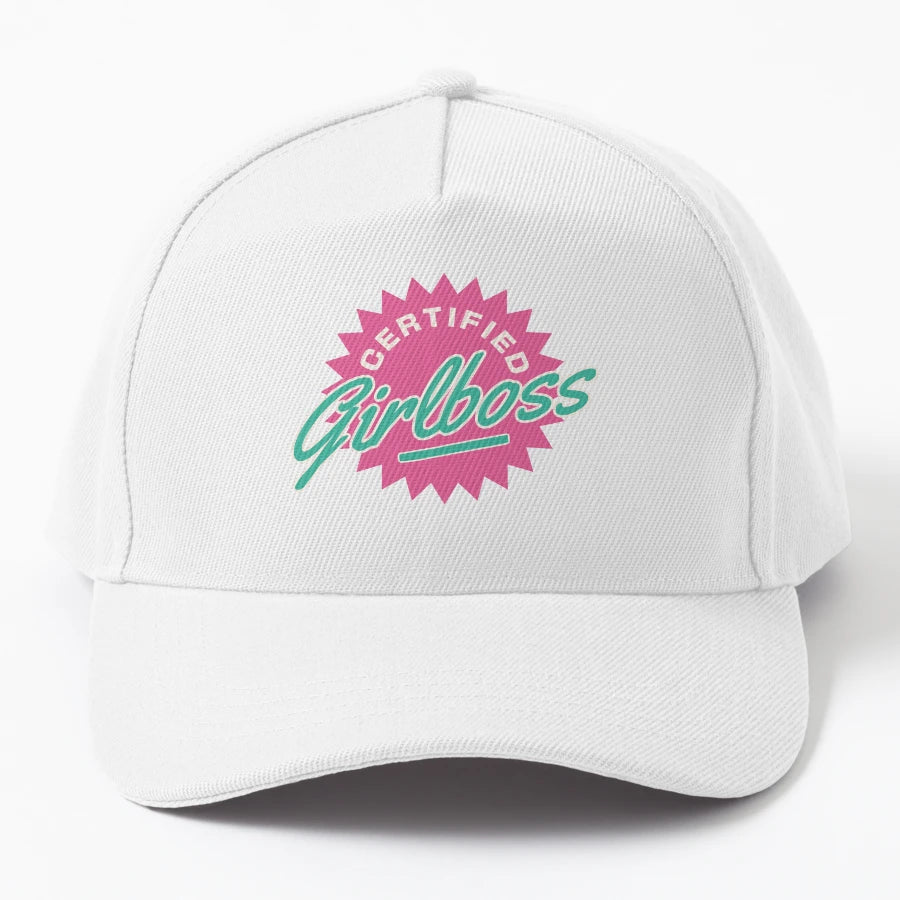 Certified Girlboss Denim Baseball Cap - Vintage Aesthetic - Snapback, Trucker Hat, Dad Hat, Denim Baseball Cap