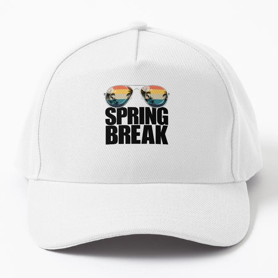 Spring Break Sunset Aviators Spring Break New Era Snapback - Snapback, Trucker Hat, Dad Hat, Denim Baseball Cap