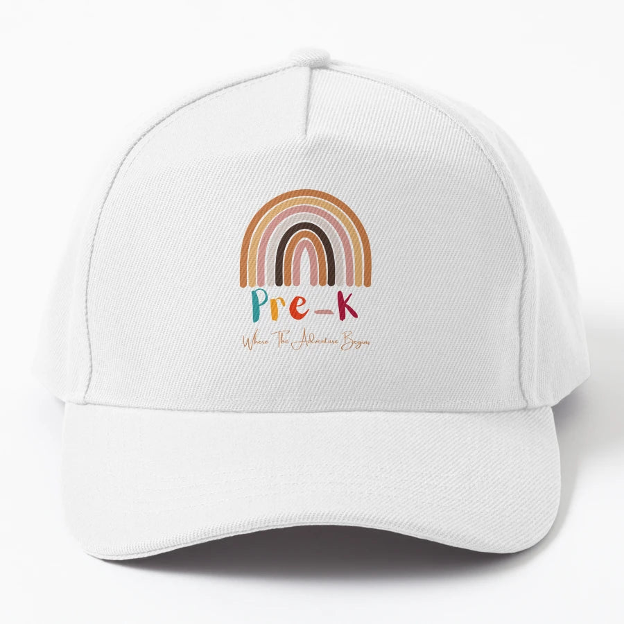 Rainbow Pre K Teacher Adventure Begins New Era Snapback - Snapback, Trucker Hat, Dad Hat, Denim Baseball Cap